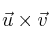 \vec{u} \times \vec{v}