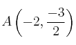 A\left(-2, \frac{-3}{2}\right)