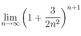\lim\limits_{n \rightarrow \infty}\left( 1 + \frac{3}{2n^2}\right)^{n+1}