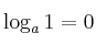 \log_{a} 1 = 0
