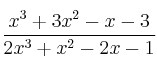 \frac{x^3+3x^2-x-3}{2x^3+x^2-2x-1}