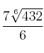 \frac{7\sqrt[6]{432}}{6}