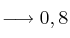 \longrightarrow 0,8