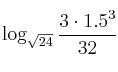 \log_{\sqrt{24}} \frac{3 \cdot 1.5^3}{32}