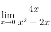 \lim\limits_{x \rightarrow 0} \frac{4x}{x^2-2x}