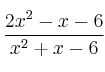\frac{2x^2-x-6}{x^2+x-6}