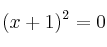 (x+1)^2=0