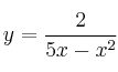 y=\frac{2}{5x-x^2}