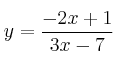 y = \frac{-2x+1}{3x-7}