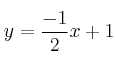 y = \frac{-1}{2}x+1