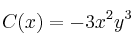 C(x)=-3x^2y^3