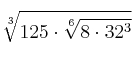  \sqrt[3]{125 \cdot  \sqrt[6]{8 \cdot 32^3 }}