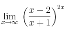 \lim\limits_{x \rightarrow \infty} \: \left( \frac{x-2}{x+1} \right)^{2x} 