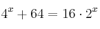 4^x + 64 = 16 \cdot 2^x