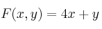 F(x,y)=4x+y