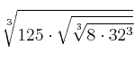  \sqrt[3]{125 \cdot  \sqrt{\sqrt[3]{8 \cdot 32^3 }}}