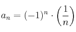 a_n = (-1)^n \cdot \left(\frac{1}{n}\right)