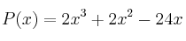 P(x) = 2x^3 + 2x^2 -24x