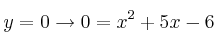 y=0 \rightarrow 0=x^2+5x-6