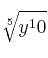 \sqrt[5]{y^10}