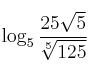 \log_5 \frac{25 \sqrt{5}}{\sqrt[5]{125}}