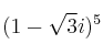 (1-\sqrt{3}i)^5