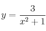 y=\frac{3}{x^2+1}