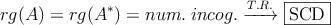 rg(A)=rg(A^*)=num. \: incog. \xrightarrow{T.R.}  \fbox{SCD}