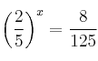 \left( \frac{2}{5} \right)^x = \frac{8}{125}