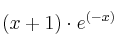 (x+1) \cdot e^{(-x)}