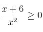 \frac{x+6}{x^2} \geq 0