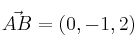 \vec{AB}=(0,-1,2)