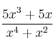 \frac{5x^3+5x}{x^4+x^2}