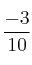 \frac{-3}{10}