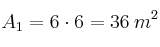 A_1= 6 \cdot 6 = 36 \: m^2
