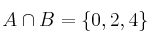 A \cap B = \{0,2,4 \}