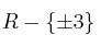R - \{\pm3\}