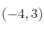 (-4,3)