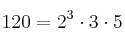 120 = 2^3\cdot3\cdot5