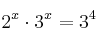 2^x \cdot 3^x = 3^4