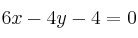 6x-4y-4=0
