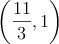 \left( \frac{11}{3}, 1 \right)