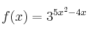 f(x) = 3^{5x^2-4x}