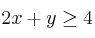 2x+y \geq 4 