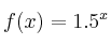 f(x) = 1.5^x