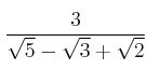 \frac{3}{\sqrt{5}-\sqrt{3}+\sqrt{2}}