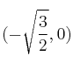 (-\sqrt{\frac{3}{2}} , 0)