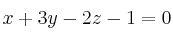 x+3y-2z-1=0