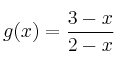 g(x)=\frac{3-x}{2-x}