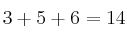 3+5+6 = 14